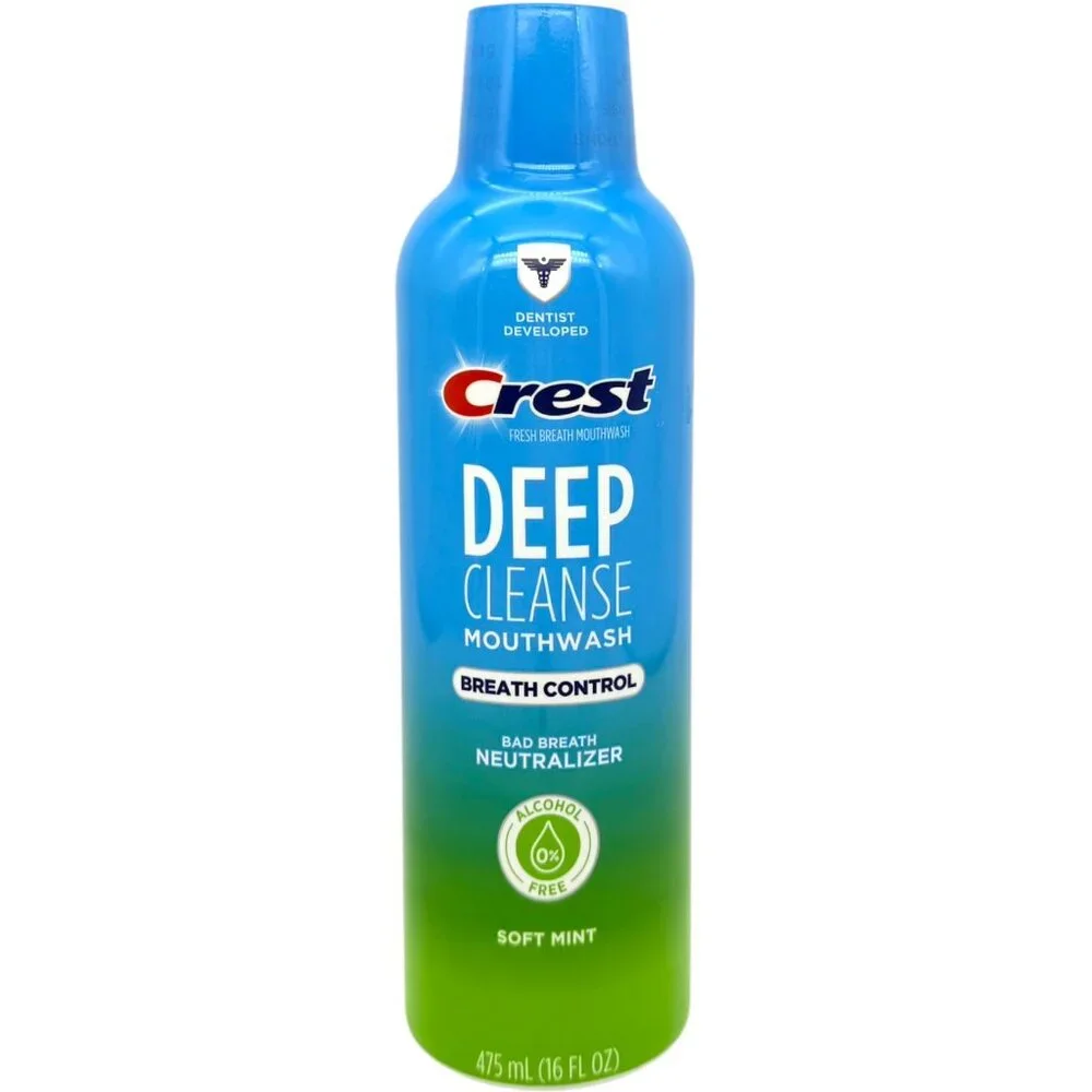 Crest Deep Cleanse Mouthwash Soft Mint 16 fl oz Breath Care